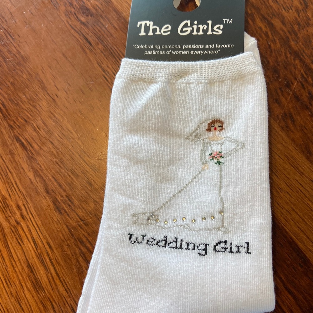 New Wedding Girl Rhinestone Socks 9-11